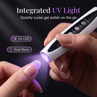 2-in-1 Cordless Nail Drill & UV Curing Lamp | 5-Speed Rechargeable for Gel & Acrylic