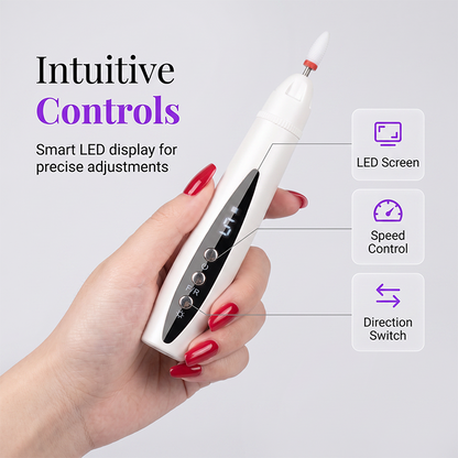 2-in-1 Cordless Nail Drill & UV Curing Lamp | 5-Speed Rechargeable for Gel & Acrylic