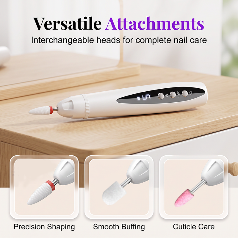2-in-1 Cordless Nail Drill & UV Curing Lamp | 5-Speed Rechargeable for Gel & Acrylic