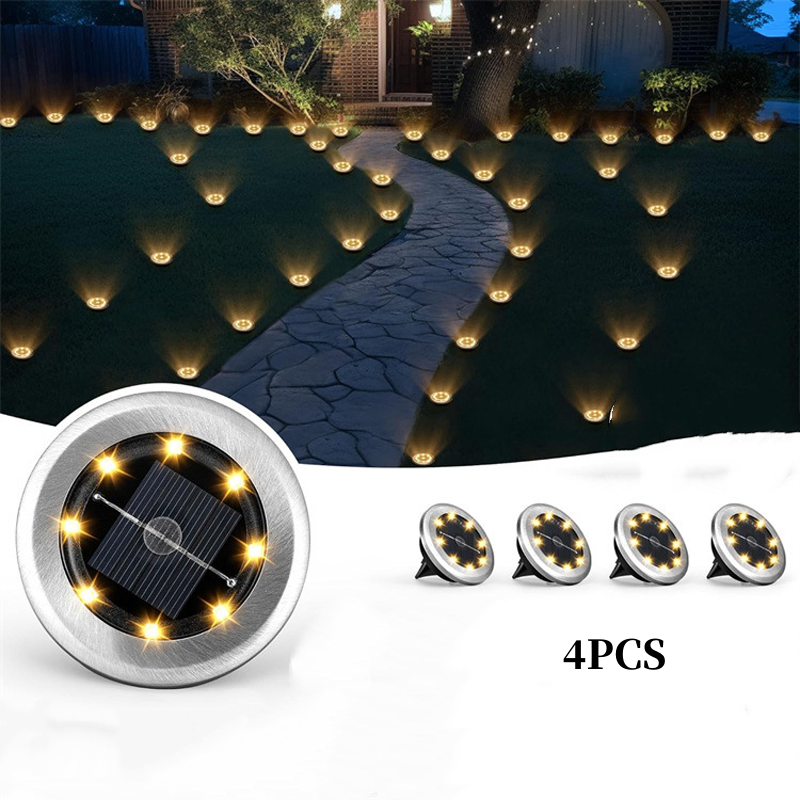 Outdoor Waterproof Solar Ground Light - 2 Pack/Set