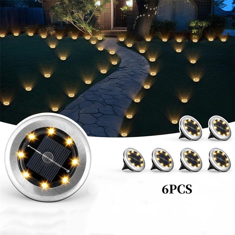 Outdoor Waterproof Solar Ground Light - 2 Pack/Set