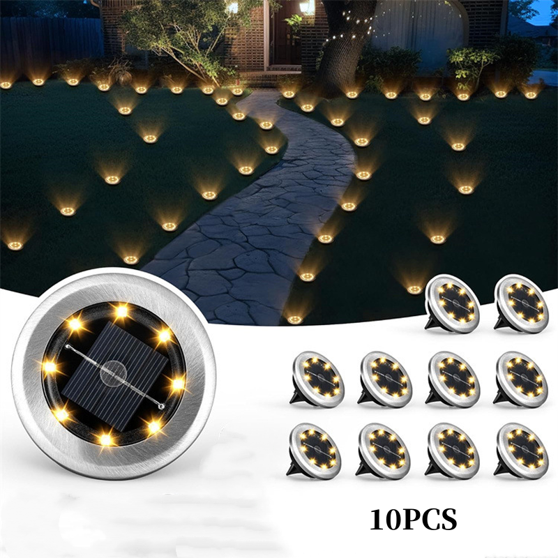 Outdoor Waterproof Solar Ground Light - 2 Pack/Set