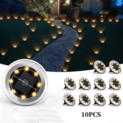 Outdoor Waterproof Solar Ground Light - 2 Pack/Set