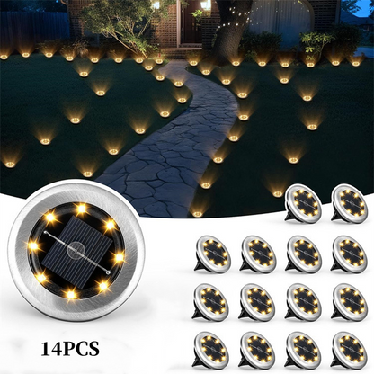 Outdoor Waterproof Solar Ground Light - 2 Pack/Set