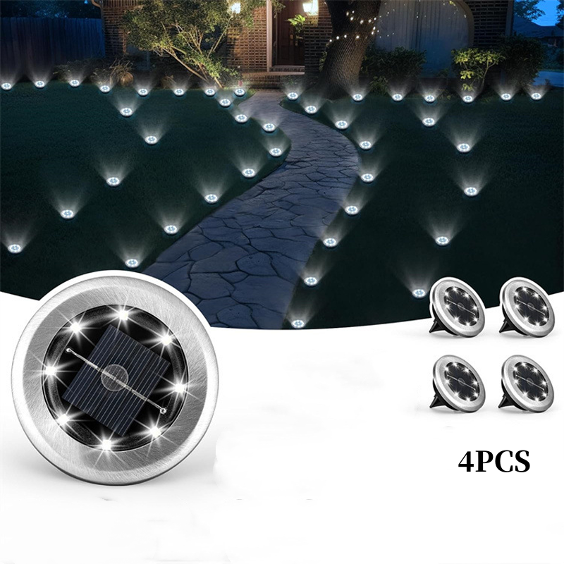 Outdoor Waterproof Solar Ground Light - 2 Pack/Set