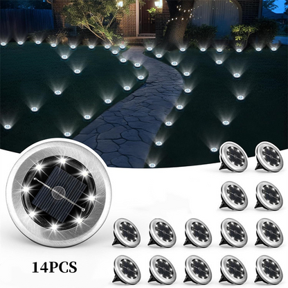 Outdoor Waterproof Solar Ground Light - 2 Pack/Set