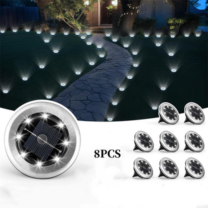 Outdoor Waterproof Solar Ground Light - 2 Pack/Set