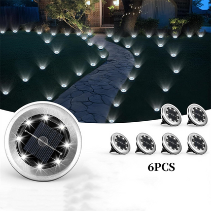 Outdoor Waterproof Solar Ground Light - 2 Pack/Set