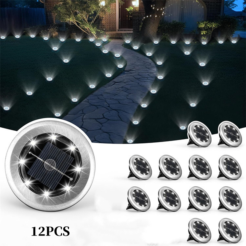 Outdoor Waterproof Solar Ground Light - 2 Pack/Set