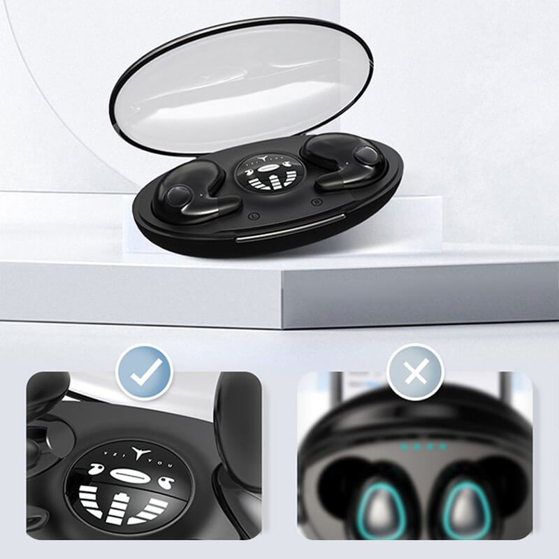 Mini Invisible Sleep Earbuds for Side Sleepers | No Ear Pressure, Bluetooth 5.3, Noise Reducing