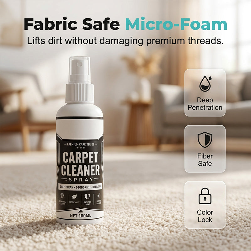 Carpet Cleaner Spray with Stain Remover & Odor Eliminator | Micro-Foam Fabric Safe for Pet Stains