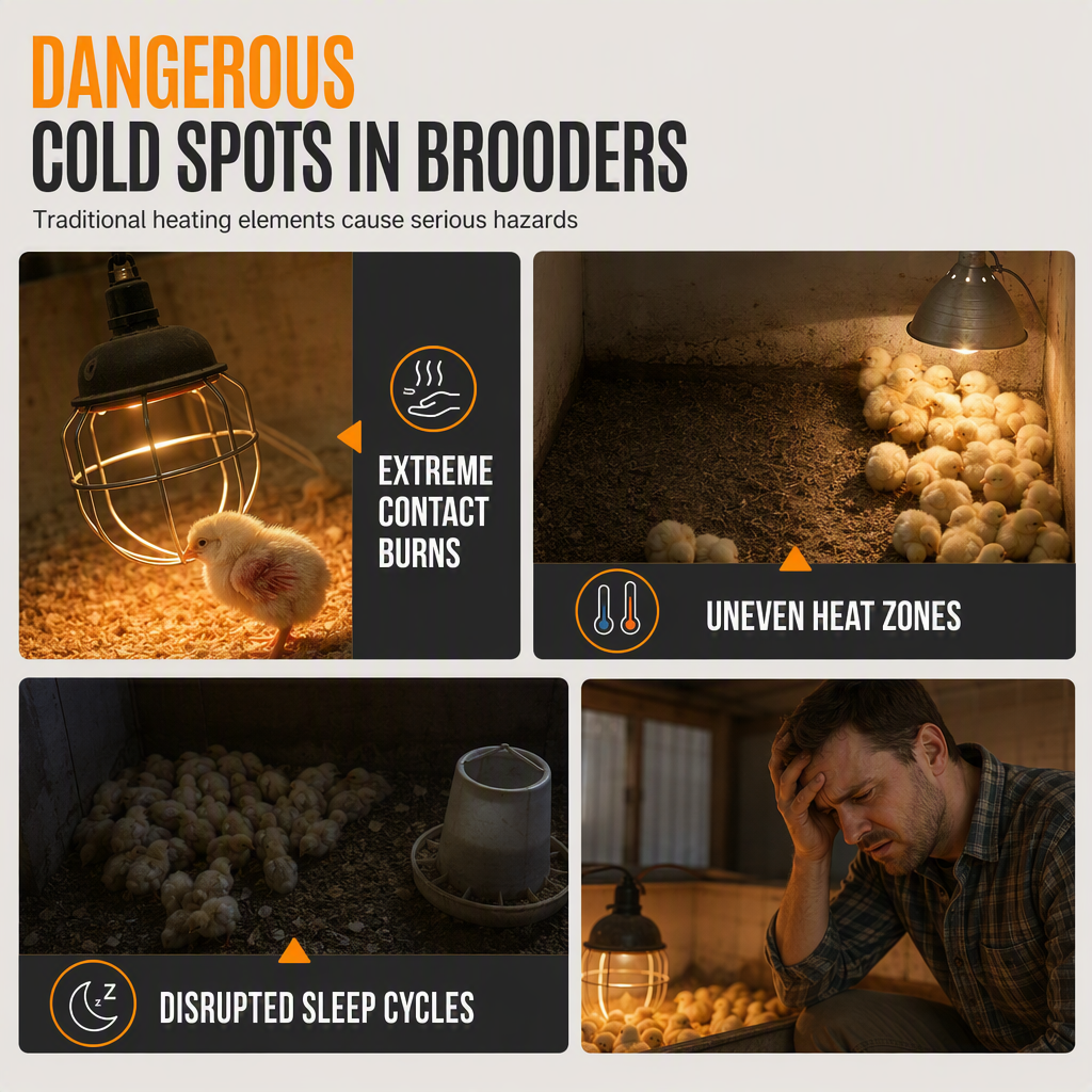 Smart Thermostat Chick Brooder Heater | Adjustable Height & Temperature for Poultry & Ducklings