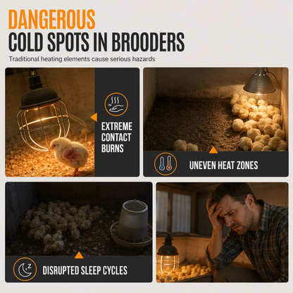 Smart Thermostat Chick Brooder Heater | Adjustable Height & Temperature for Poultry & Ducklings