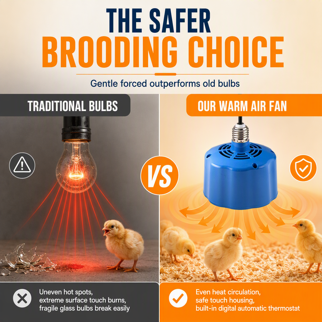 Smart Thermostat Chick Brooder Heater | Adjustable Height & Temperature for Poultry & Ducklings