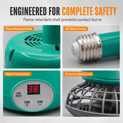 Smart Thermostat Chick Brooder Heater | Adjustable Height & Temperature for Poultry & Ducklings