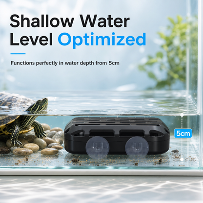 Automatic Bottom Poop Collector for Turtle Tanks | Aquarium Waste Cleaner Keeps Water Clear, Shallow Water Compatible