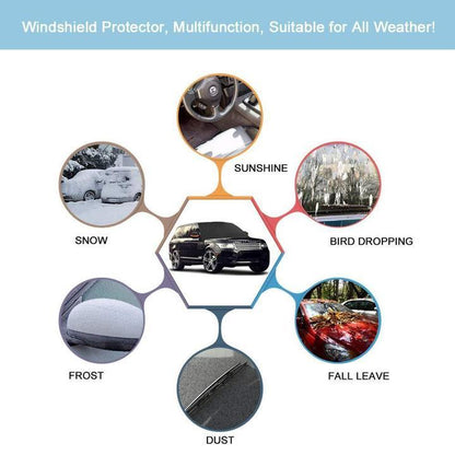 🔥Magnetic Windshield Snow Cover for Ice & Frost | All-Season Sunshade for Cars, SUVs & Trucks
