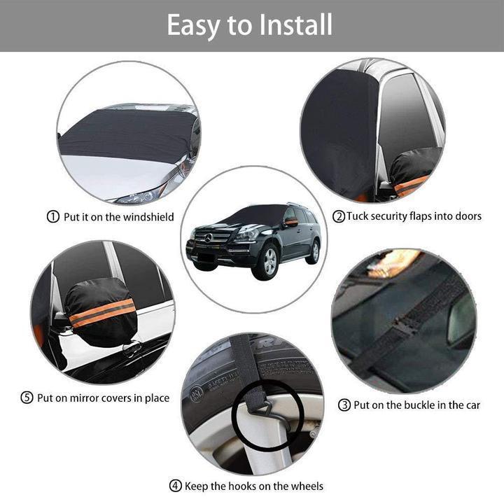 🔥Magnetic Windshield Snow Cover for Ice & Frost | All-Season Sunshade for Cars, SUVs & Trucks