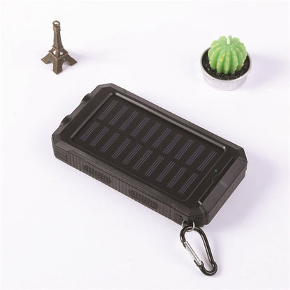 🔋Solar Power Bank with LED Flashlight & Compass | IPX4 Waterproof Portable Solar Charger for Camping, Hiking & Emergency