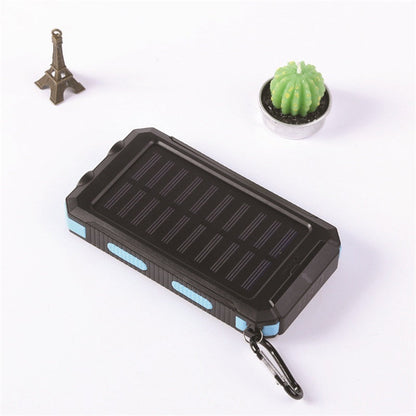 🔋Solar Power Bank with LED Flashlight & Compass | IPX4 Waterproof Portable Solar Charger for Camping, Hiking & Emergency