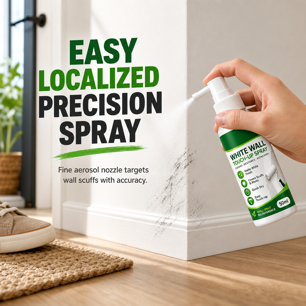🛠️🏠White Wall Repair Spray Paint | Fast-Drying Touch-Up for Covers Stains, No Color Difference✨✨