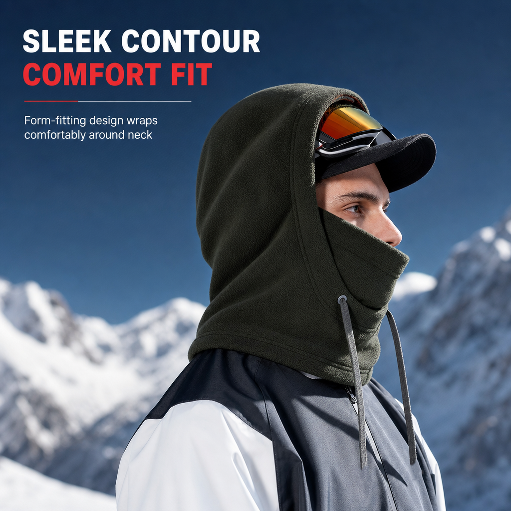 Thermal Fleece Ski Balaclava | Windproof & Breathable Full Face Mask for Skiing, Cycling & Motorcycle