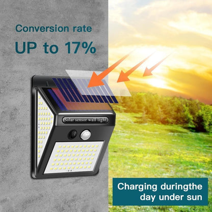 ✨✨140 LED Solar Motion Sensor Wall Light | 3 Modes, IP65 Waterproof for Garden, Fence, Yard & Garage