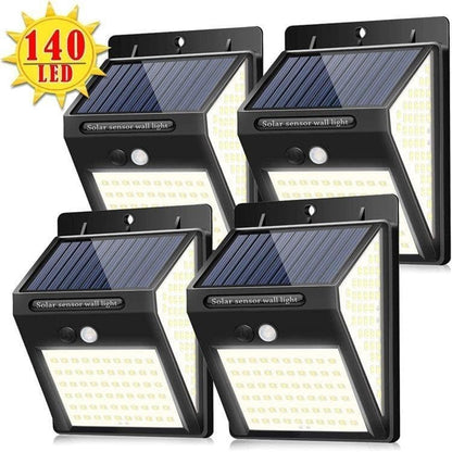 ✨✨140 LED Solar Motion Sensor Wall Light | 3 Modes, IP65 Waterproof for Garden, Fence, Yard & Garage