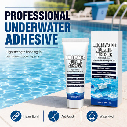 🏊✨Underwater Pool Tile Adhesive | Professional Strength Epoxy Repair for Ceramic, Mosaic, Stone & Fountain