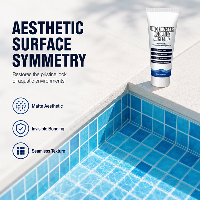 🏊✨Underwater Pool Tile Adhesive | Professional Strength Epoxy Repair for Ceramic, Mosaic, Stone & Fountain