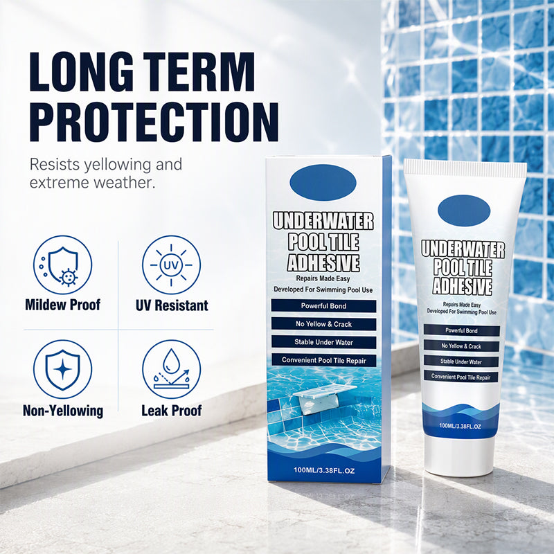 🏊✨Underwater Pool Tile Adhesive | Professional Strength Epoxy Repair for Ceramic, Mosaic, Stone & Fountain