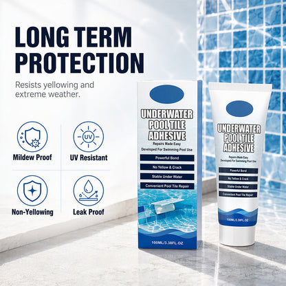 🏊✨Underwater Pool Tile Adhesive | Professional Strength Epoxy Repair for Ceramic, Mosaic, Stone & Fountain