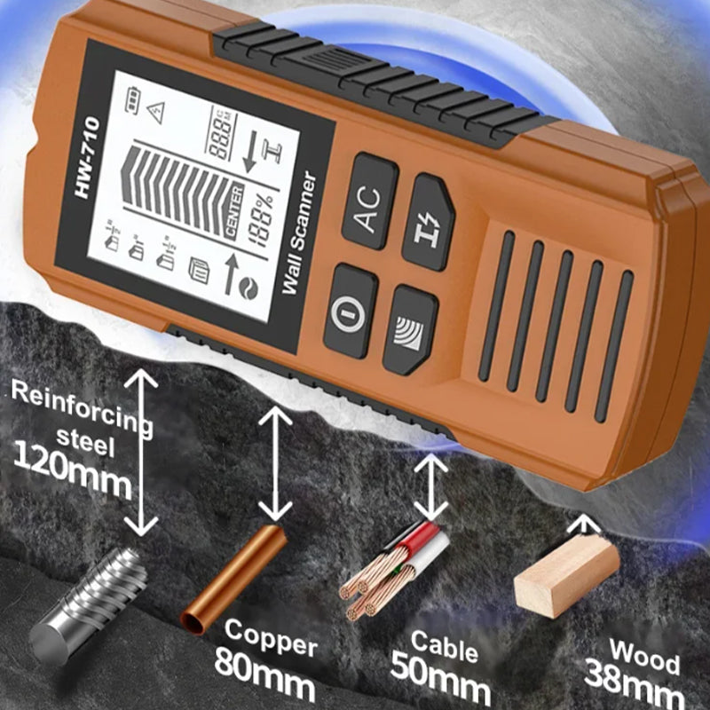 5-in-1 Wall Stud Finder Scanner | LCD Display Metal, Wood & Live Wire Detector for Drilling & Home Renovation