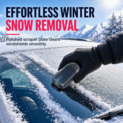 Scratch-Free Car Windshield Ice Scraper | Compact Fast Frost & Snow Remover for Winter Commute
