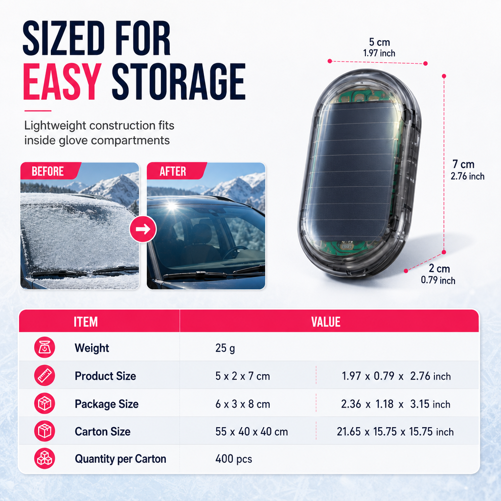 Scratch-Free Car Windshield Ice Scraper | Compact Fast Frost & Snow Remover for Winter Commute