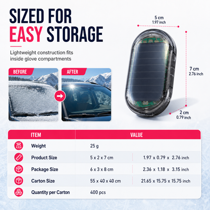 Scratch-Free Car Windshield Ice Scraper | Compact Fast Frost & Snow Remover for Winter Commute