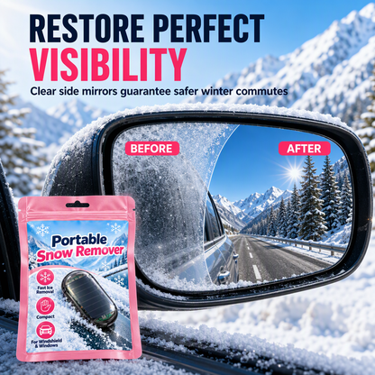 Scratch-Free Car Windshield Ice Scraper | Compact Fast Frost & Snow Remover for Winter Commute
