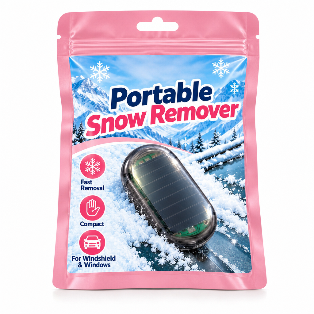 Scratch-Free Car Windshield Ice Scraper | Compact Fast Frost & Snow Remover for Winter Commute