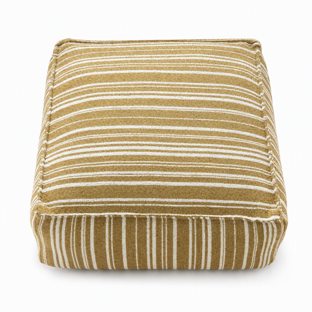 Unstuffed Square Pouf Cover | Storage Ottoman Slipcover for Living Room, Bedroom & Clothes Storage, Washable 45x45x23cm