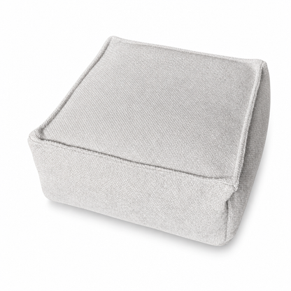 Unstuffed Square Pouf Cover | Storage Ottoman Slipcover for Living Room, Bedroom & Clothes Storage, Washable 45x45x23cm