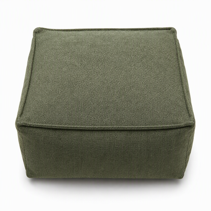 Unstuffed Square Pouf Cover | Storage Ottoman Slipcover for Living Room, Bedroom & Clothes Storage, Washable 45x45x23cm