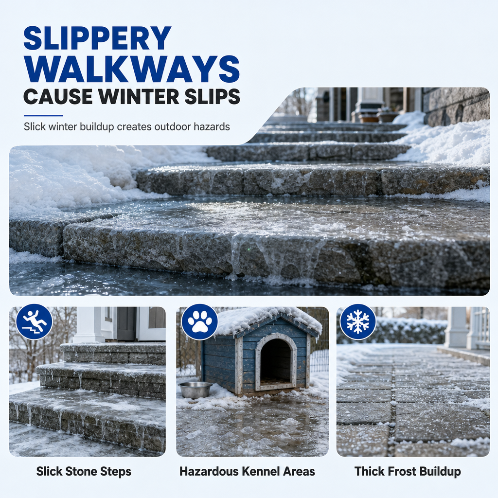 🧊Outdoor De-Icer Spray for Slippery Steps, Walkways, Patios & Kennel Entries — Pet-Safe Snow Melter, Fast-Acting, Safe for Dog Paws, 120ml