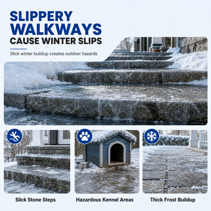 🧊Outdoor De-Icer Spray for Slippery Steps, Walkways, Patios & Kennel Entries — Pet-Safe Snow Melter, Fast-Acting, Safe for Dog Paws, 120ml