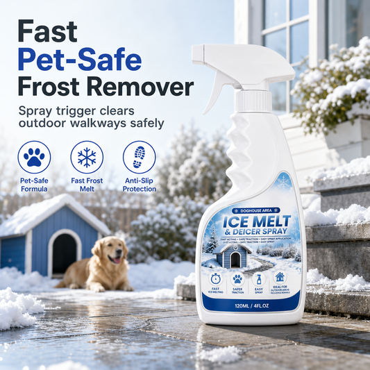 🧊Outdoor De-Icer Spray for Slippery Steps, Walkways, Patios & Kennel Entries — Pet-Safe Snow Melter, Fast-Acting, Safe for Dog Paws, 120ml