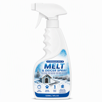 🧊Outdoor De-Icer Spray for Slippery Steps, Walkways, Patios & Kennel Entries — Pet-Safe Snow Melter, Fast-Acting, Safe for Dog Paws, 120ml