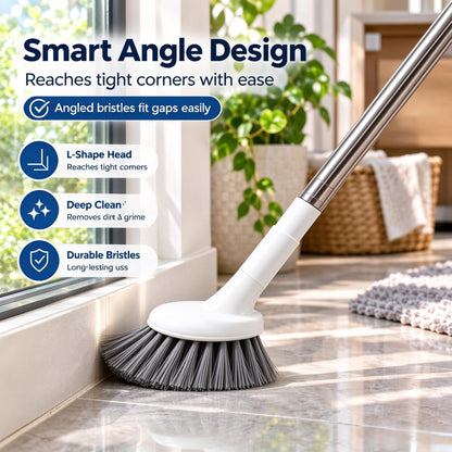📢Telescopic Cleaning Brush | L-Shaped Head for Toilet, Bathroom, Floor & Hard-to-Reach Corners 🚽