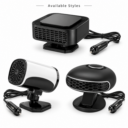 Portable Car Heater Defroster with 360-Degree Rotating Base