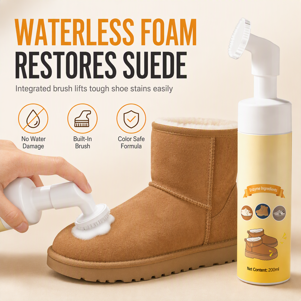 Suede and Nubuck Dry Cleaner and Oil Stain Remover for Shoes and Snow Boots