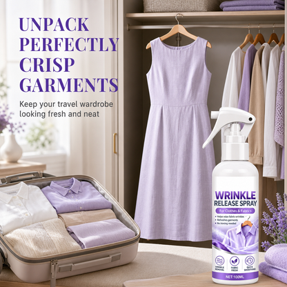 Wrinkle Release Spray | No Iron Wrinkle Remover for Clothes, Travel & Business Trips, Plant-Based