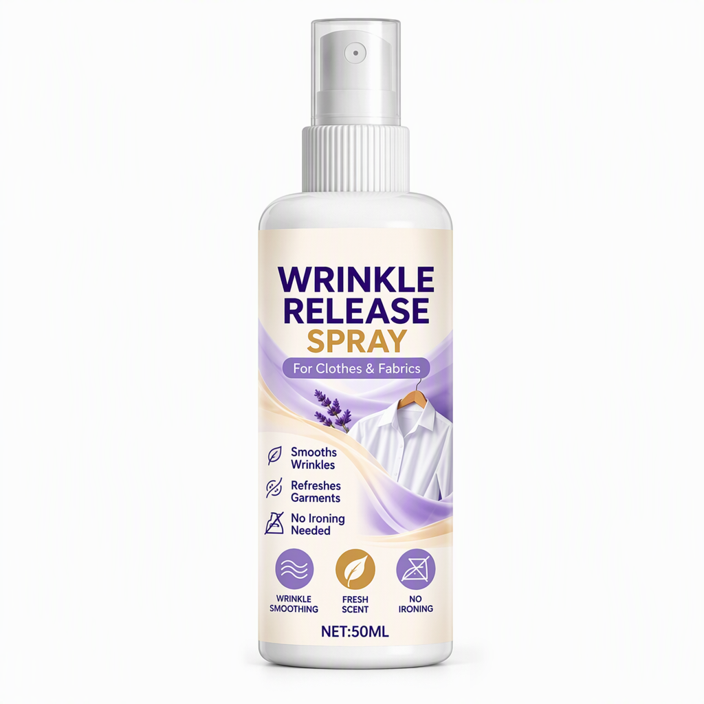 Wrinkle Release Spray | No Iron Wrinkle Remover for Clothes, Travel & Business Trips, Plant-Based